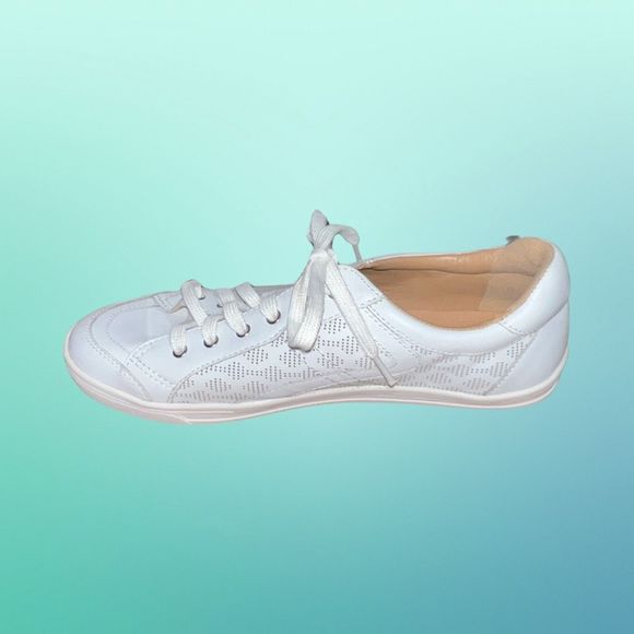 Earth Quince White Leather Lace Up Lifestyle Sneakers Size 8.5 - Picture 3 of 6